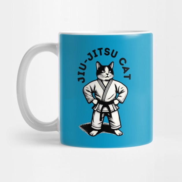 Jiu-Jitsu Cat by Desert Owl Designs